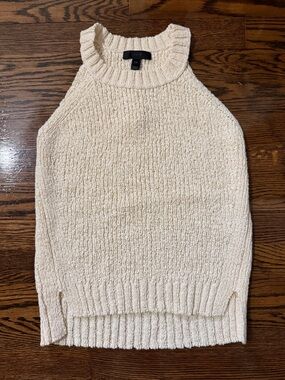 J. Crew Cream Sleeveless Knit Sweater Tank NWT